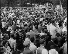 Crowd of Workers Demonstrating, 1932. Creator: British Pathe Ltd