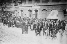 Crowd outside Shibe Park - 9 am. World's Series Phila., 1911. Creator: Bain News Service