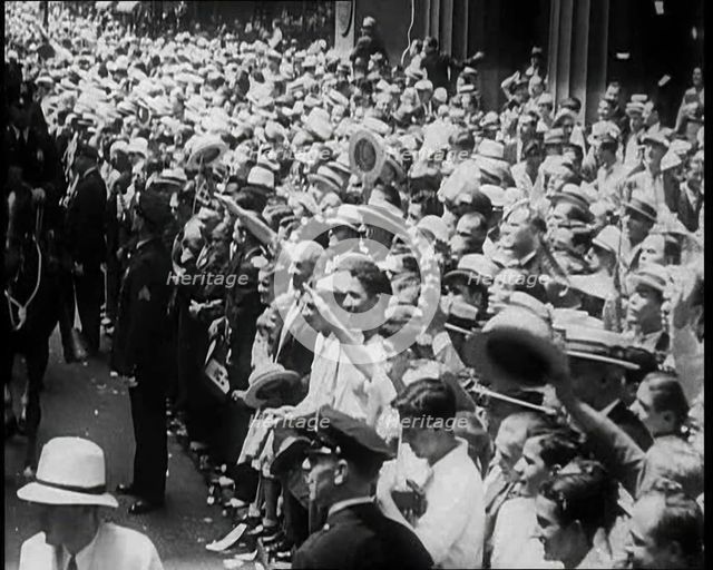 Crowd Watching a Procession, 1933. Creator: British Pathe Ltd.