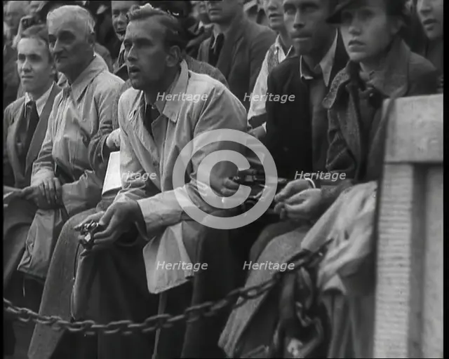 Crowd Watching the 1936 Berlin Olympics, 1936. Creator: British Pathe Ltd.