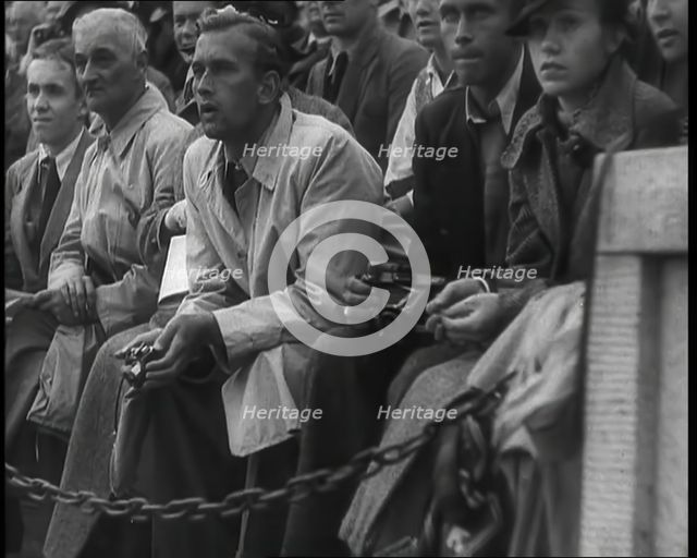 Crowd Watching the 1936 Berlin Olympics, 1936. Creator: British Pathe Ltd.