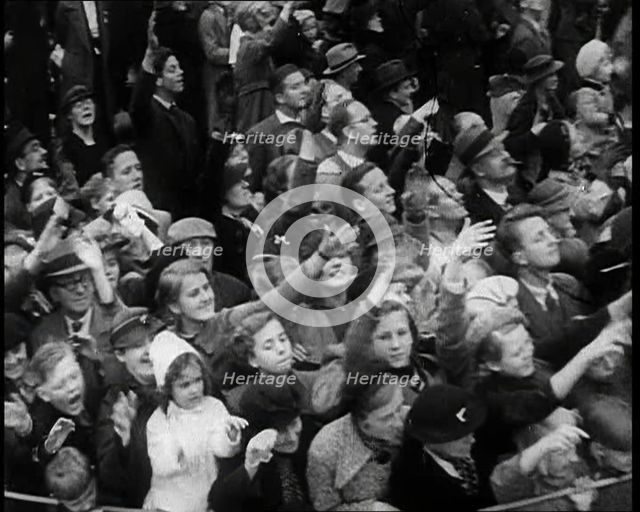 Crowd Watching the Danish Royal Family, 1930s. Creator: British Pathe Ltd.