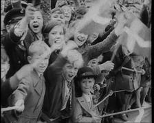 Crowd Watching the Danish Royal Family, 1930s. Creator: British Pathe Ltd