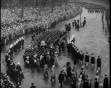 Crowd Watching the Funeral Procession of George V, His Majesty The King, 1936. Creator: British Pathe Ltd