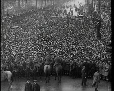 Crowd Watching the Funeral Procession of George V, His Majesty The King, 1936. Creator: British Pathe Ltd