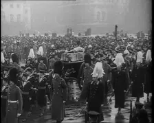 Crowd Watching the Funeral Procession of George V, His Majesty The King, 1936. Creator: British Pathe Ltd
