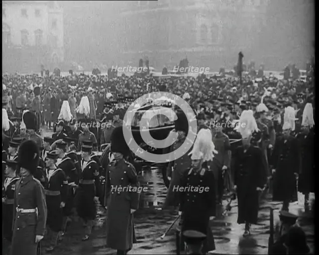 Crowd Watching the Funeral Procession of George V, His Majesty The King, 1936. Creator: British Pathe Ltd.