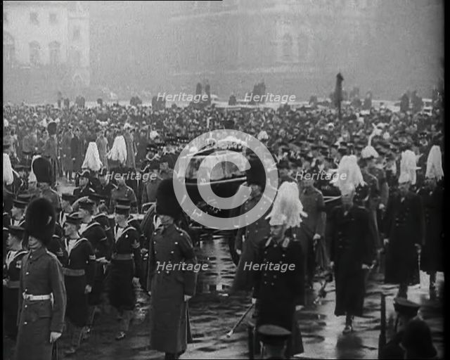 Crowd Watching the Funeral Procession of George V, His Majesty The King, 1936. Creator: British Pathe Ltd.