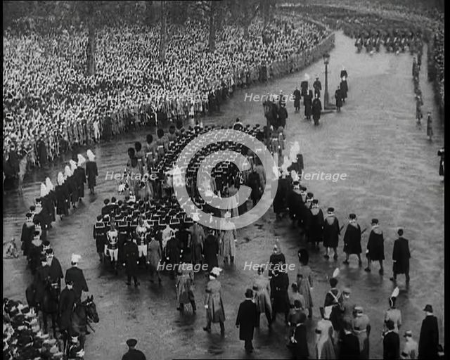Crowd Watching the Funeral Procession of George V, His Majesty The King, 1936. Creator: British Pathe Ltd.