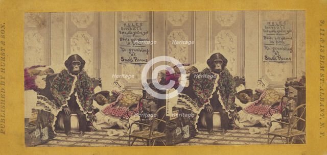 Crowded room at a fashionable watering place., 1870. Creator: Eugene S. M. Haines.