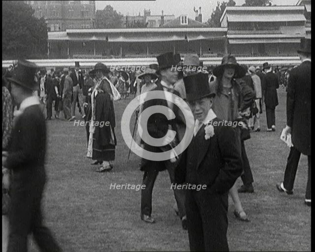 Crowds Milling at Lord's Cricket Ground, 1921. Creator: British Pathe Ltd.