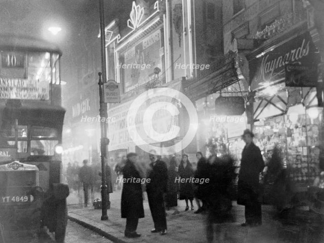 Crowds outside a cinema, London, c1930s. Creator: Unknown.