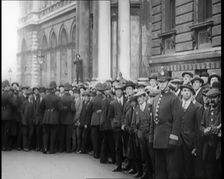 Crowds of Civilians and Press Standing Outside 10 Downing Street at the End of the General..., 1926. Creator: British Pathe Ltd