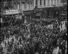 Crowds of German Civilians Demonstrating Against Poverty and Unemployment in the German Rep..., 1922 Creator: British Pathe Ltd