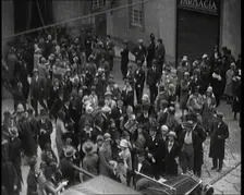 Crowds of People Waiting at the Wedding Between Luisa Tetrazzani and Pietro Vernati, 1926. Creator: British Pathe Ltd