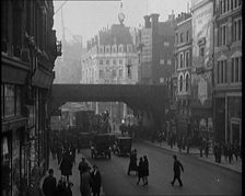 Crowds of People Walking the Streets of London, 1929. Creator: British Pathe Ltd