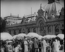 Crowds of People Enjoying Themselves at an Outside Café, 1926. Creator: British Pathe Ltd