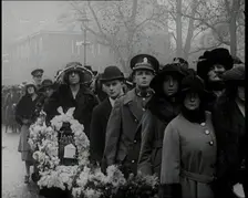 Crowds of People Filing Past the Cenotaph, 1920s. Creator: British Pathe Ltd