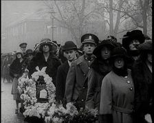 Crowds of People Filing Past the Cenotaph, 1920s. Creator: British Pathe Ltd