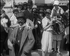 Crowds of People Having Fun in Fancy Dress at a Garden Fete, 1926. Creator: British Pathe Ltd