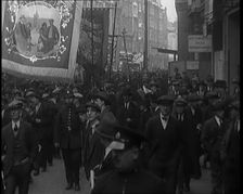 Crowds of People Marching as Part of Labour May Day Procession Ending in a Rally in Hyde..., 1926. Creator: British Pathe Ltd