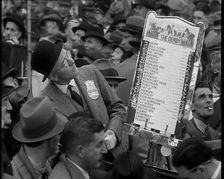 Crowds at the Epsom Derby, 1936. Creator: British Pathe Ltd