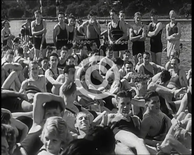 Crowds at the Seaside, 1930s. Creator: British Pathe Ltd.