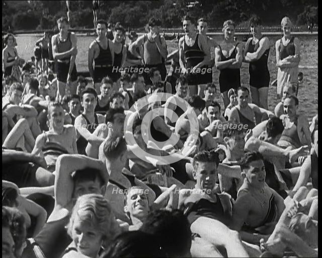 Crowds at the Seaside, 1930s. Creator: British Pathe Ltd.