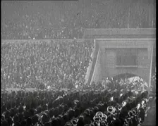 Crowds Cheer as King George V and Queen Mary of The United Kingdom Enter of the Wembley..., 1924. Creator: British Pathe Ltd