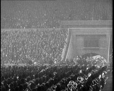 Crowds Cheer as King George V and Queen Mary of The United Kingdom Enter of the Wembley..., 1924. Creator: British Pathe Ltd