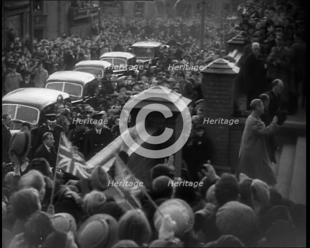 Crowds Cheering Edward VIII, His Majesty The King , 1936. Creator: British Pathe Ltd.