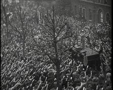 Crowds Gather at a Fascist Blackshirt Rally in East London, 1930s. Creator: British Pathe Ltd