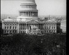 Crowds Gathering Outside the Capitol Building in Washington, District of Columbia, United..., 1922. Creator: British Pathe Ltd
