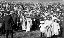 Crowds in Hyde Park on Women's Sunday, 21st June 1908. Creator: Unknown