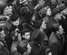 Crowds Listening to Speeches in Trafalgar Square, 1942. Creator: British Pathe Ltd