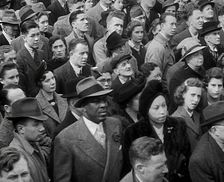 Crowds Listening to Speeches in Trafalgar Square, 1942. Creator: British Pathe Ltd