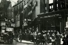 Crowds waiting to hear about the People's Budget 1909, (1947). Creator: Unknown