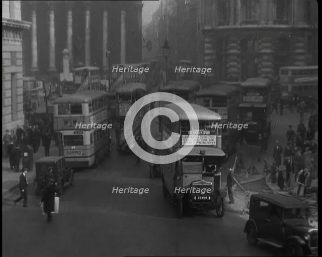 Crowds Walking Around the Streets of London, 1936. Creator: British Pathe Ltd.