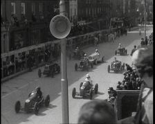 Crowds Watching a Race, 1936. Creator: British Pathe Ltd