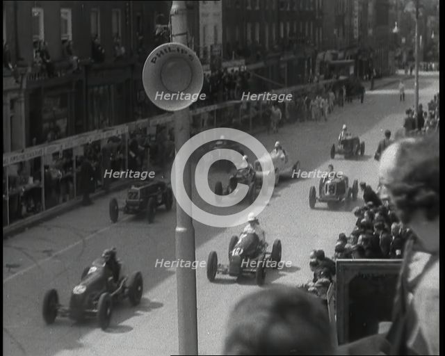 Crowds Watching a Race, 1936. Creator: British Pathe Ltd.