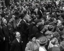 Crowds Watching Charles de Gaulle Inspecting Soldiers, 1941. Creator: British Pathe Ltd