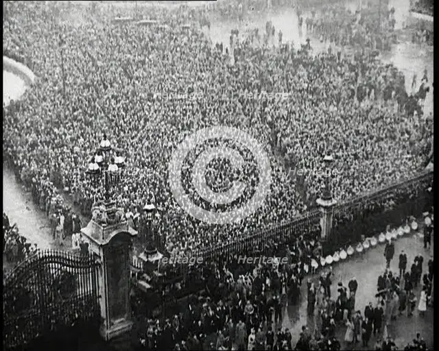 Crowds Watching the Coronation Procession of George VI, His Majesty the King, 1937. Creator: British Pathe Ltd.
