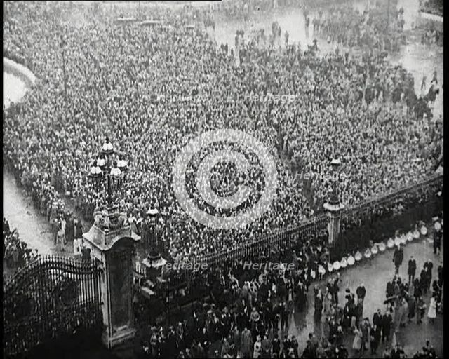 Crowds Watching the Coronation Procession of George VI, His Majesty the King, 1937. Creator: British Pathe Ltd.