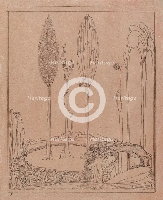 Crouching by the Marge, late 19th century. Artist: Charles S Ricketts.