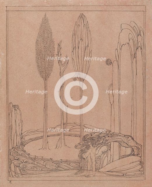 Crouching by the Marge, late 19th century. Artist: Charles S Ricketts.