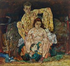 Crouching Couple (The Family), 1918. Creator: Egon Schiele