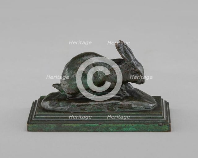Crouching Rabbit, model c. 1820s. Creator: Antoine-Louis Barye.