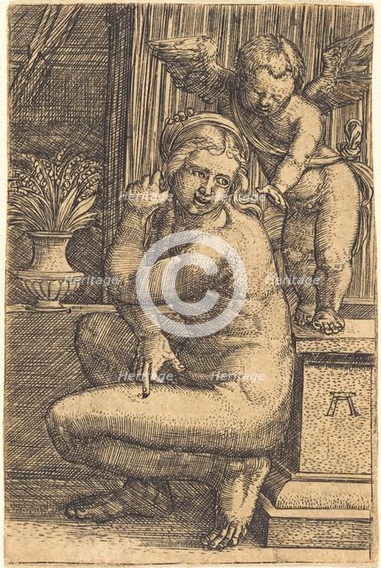 Crouching Venus, c. 1525/1530. Creator: Albrecht Altdorfer.