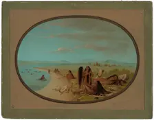 Crow Warriors Bathing, 1861/1869. Creator: George Catlin