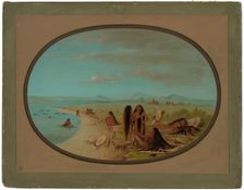 Crow Warriors Bathing, 1861/1869. Creator: George Catlin